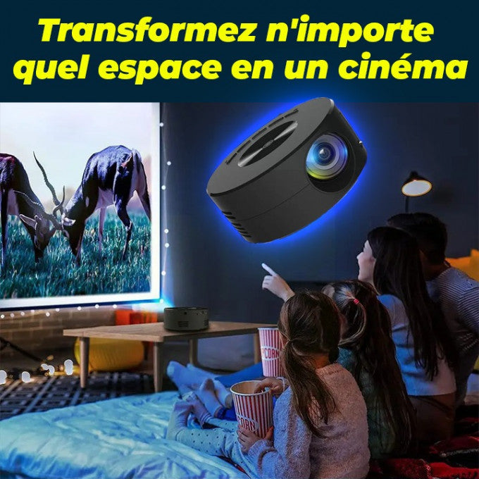 Mini projecteur LED portable et haut-parleur intégré MLI