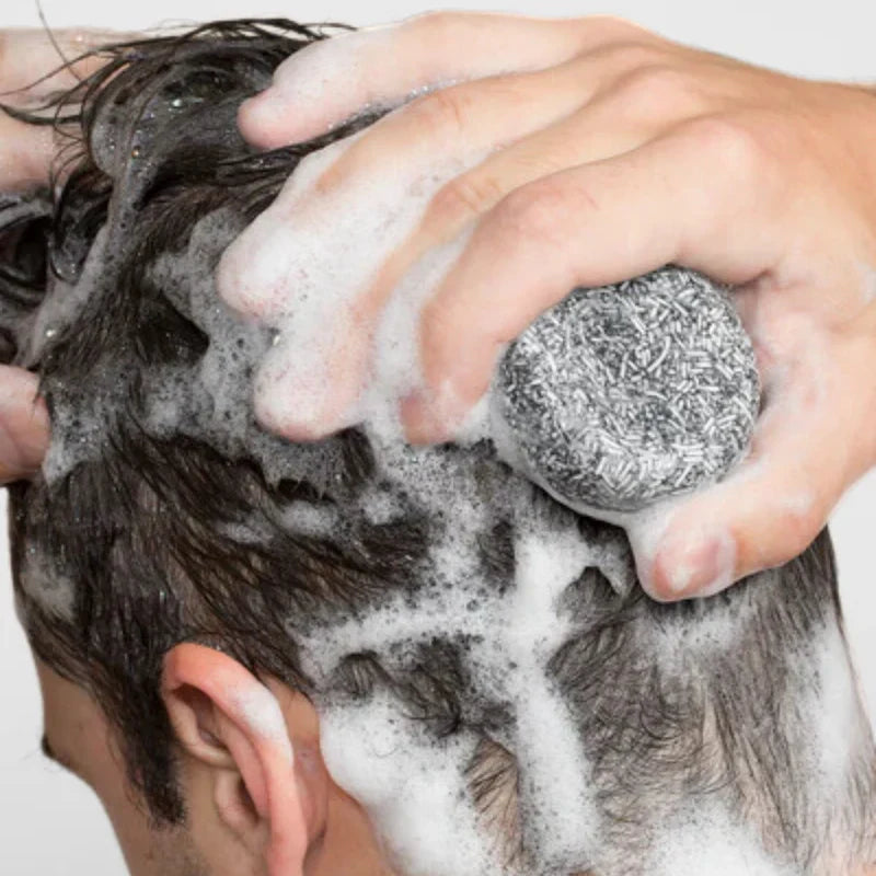 Shampooing Barre de Coloration pour Cheveux Gris